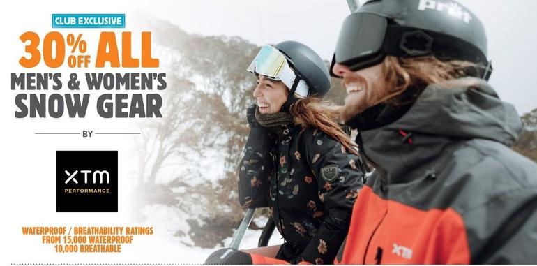 30% off All Men’s & Women’s Snow Gear by XTM offers in Anaconda