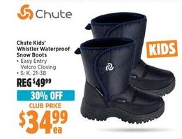 Chute - Kids’ Whistler Waterproof Snow Boots offers at $34.99 in Anaconda