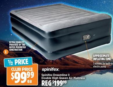 Spinifex - Dreamline II Double High Queen Air Mattress offers at $99.99 in Anaconda