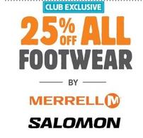Merrell & Salomon - 25% off All Footwear  offers in Anaconda