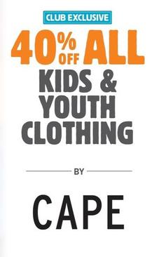 40% off All Kids & Youth Clothing by Cape offers in Anaconda