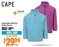 Cape - Kids Half Zip Polar Fleece offers at $29.99 in Anaconda