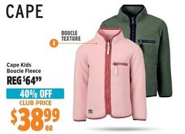 Cape - Kids Boucle Fleece offers at $38.99 in Anaconda