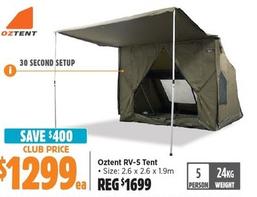 Oztent - RV-5 Tent offers at $1299 in Anaconda