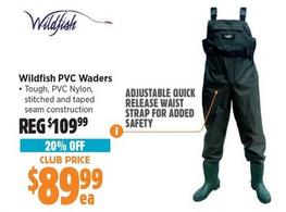 Wildfish - PVC Waders offers at $89.99 in Anaconda