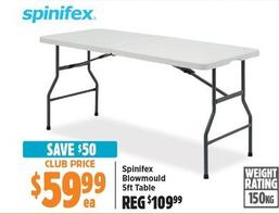 Spinifex - Blowmould 5ft Table offers at $59.99 in Anaconda