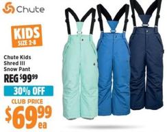 Chute - Kids Shred III Snow Pant offers at $69.99 in Anaconda
