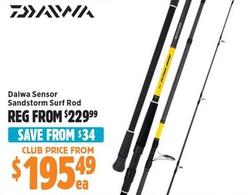 Daiwa - Sensor Sandstorm Surf Rod offers at $195.49 in Anaconda