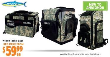 Wilson - Tackle Bags offers at $59.99 in Anaconda