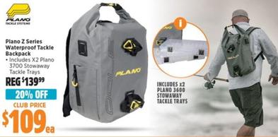 Plano - Z Series Waterproof Tackle Backpack offers at $109 in Anaconda