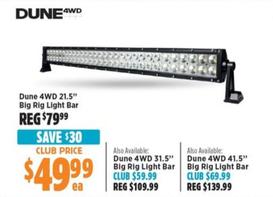 Dune 4WD - 21.5’’ Big Rig Light Bar offers at $49.99 in Anaconda