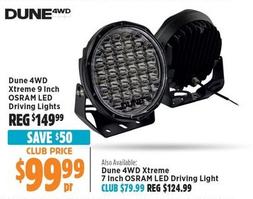 Dune 4WD - Xtreme 9 Inch Osram Led Driving Lights offers at $99.99 in Anaconda
