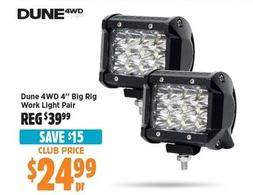 Dune 4WD - 4’’ Big Rig Work Light Pair offers at $24.99 in Anaconda