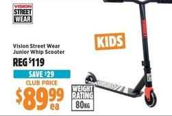 Vision Street Wear - Junior Whip Scooter offers at $89.99 in Anaconda
