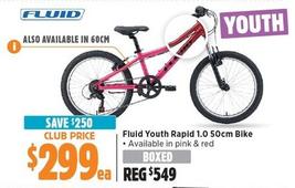 Fluid - Youth Rapid 1.0 50cm Bike offers at $299 in Anaconda