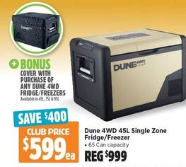 Dune 4WD - 45L Single Zone Fridge/Freezer offers at $599 in Anaconda