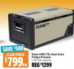 Dune 4WD - 75L Dual Zone Fridge/Freezer offers at $799 in Anaconda