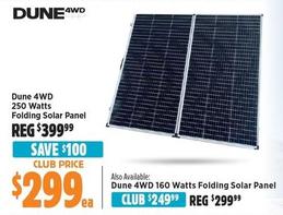 Dune 4WD - 250 Watts Folding Solar Panel offers at $299 in Anaconda