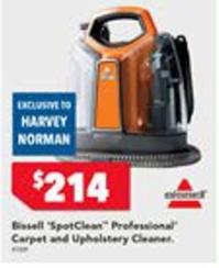 Bissell - Spotclean Professional Carpet And Upholstery Cleaner offers at $214 in Harvey Norman
