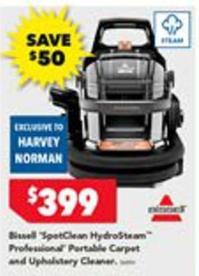 Bissell - Spotclean Hydrosteam Professional Portable Deep Cleaner offers at $399 in Harvey Norman