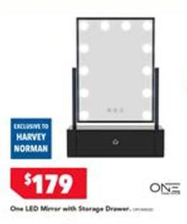 One Led Miner With Storage Drawers offers at $179 in Harvey Norman