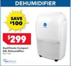 Ausclimate - Compact 20l Dehumidifier offers at $299 in Harvey Norman