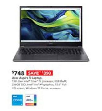 Acer - Aspire 5 Laptop offers at $748 in Harvey Norman