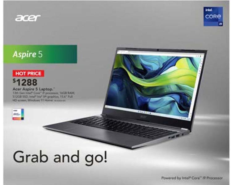 Acer - Aspire 5 Laptop offers at $1288 in Harvey Norman