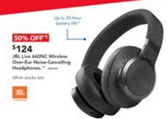 Jbl - Live 660nc Wireless Over Ear Noise Cancelling Headphones offers at $124 in Harvey Norman