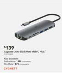 Cygnett - Unite Deskmate Usb-c Hub offers at $139 in Harvey Norman
