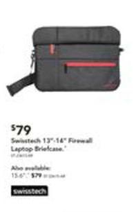 Swisstech - 13-14 Firewall Laptop Briefcase offers at $79 in Harvey Norman