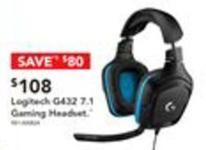 Logitech - G432 7.1 Gaming Headset offers at $108 in Harvey Norman
