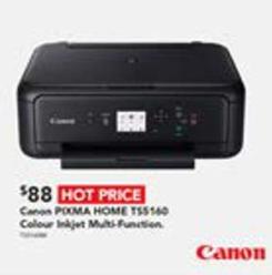 Canon - Pixma Home Ts5140 Colour Inkjet Multi-function offers at $88 in Harvey Norman