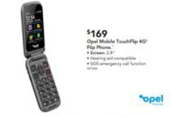 Opel Mobile - Touchflip 4g Flip Phone offers at $169 in Harvey Norman