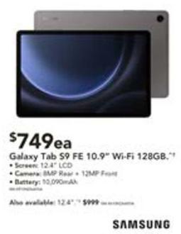 Samsung - Galaxy Tab S9 Fe 10.9" Wi-fi 128gb offers at $749 in Harvey Norman