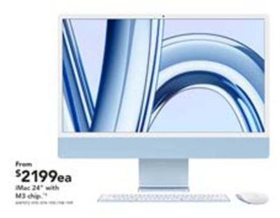 Apple - 24-inch Imac M3/8gb/256gb Ssd With Retina 4.5k Display - Blue offers at $2199 in Harvey Norman