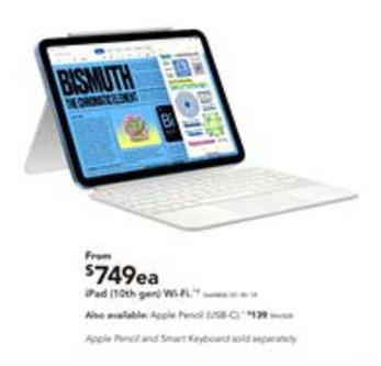 Apple - Ipad 10.9-inch Wi-fi 64gb 10th Generation (2022) - Blue offers at $749 in Harvey Norman