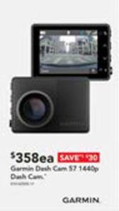 Garmin - Dash Cam 57 1440p Dash Cam With 140-degree Field Of View offers at $358 in Harvey Norman