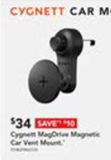 Cygnett - Magdrive Magnetic Vent Mount offers at $34 in Harvey Norman