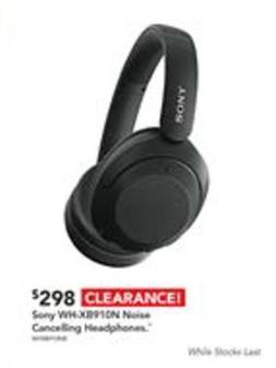 Sony - Wh-xb910n Noise Cancelling Headphones offers at $298 in Harvey Norman