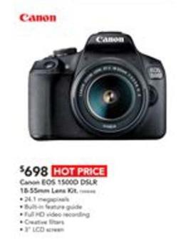Canon - Eos 1500d Dslr 18-55mm Lens Kit offers at $698 in Harvey Norman