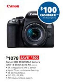 Canon - Eos 8500 Dslr Camera With 18-55mm Lens Kit offers at $1078 in Harvey Norman