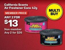 California Scents - Air Freshener Cans 42g offers at $26 in Repco