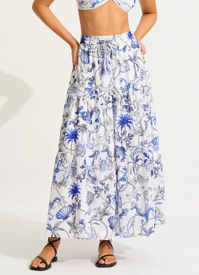 Ahoy Maxi Skirt - White offers at $179.95 in Seafolly