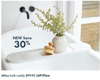Milan Bath Caddy offers at $69.95 in Pillow Talk