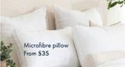 Microfibre Pillow offers at $35 in Pillow Talk