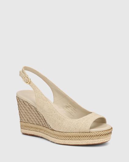 Veronica Stone Textile Wedge Heel Slingback offers at $149 in Wittner