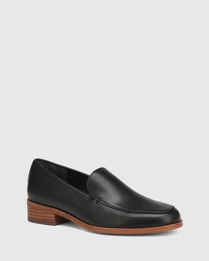 Elias Black Leather Loafer offers at $149 in Wittner