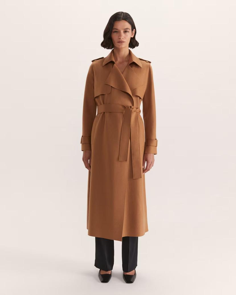 Karla Wool Longline Trench Coat offers at $519.2 in SABA