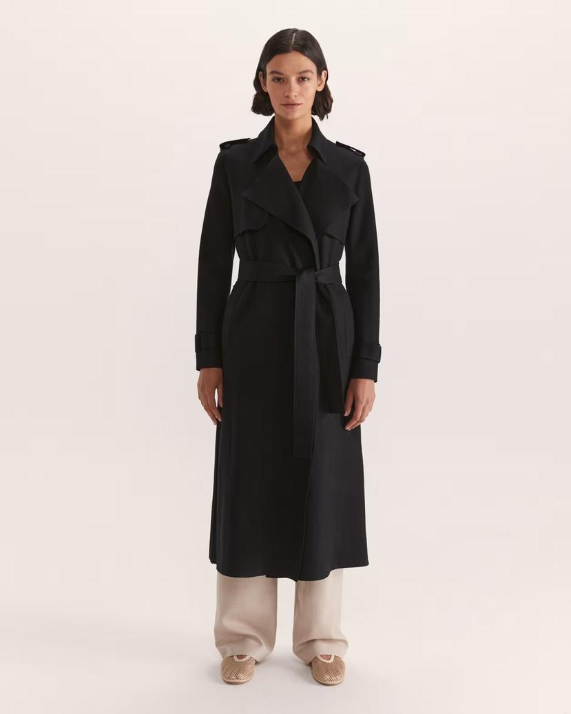 Karla Wool Longline Trench Coat offers at $519.2 in SABA